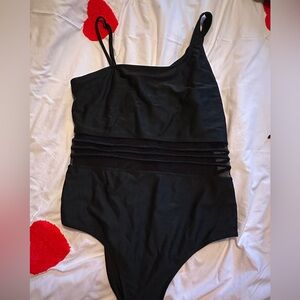 Black One-Piece Swimsuit